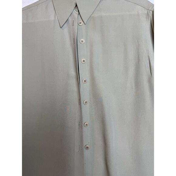 Ann Taylor 100% Silk Button Up Collared Cuff‎ Links Size 4 - Picture 3 of 13